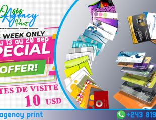 SPECIAL PROMO 100 CARTES DE VISITE A 1O$